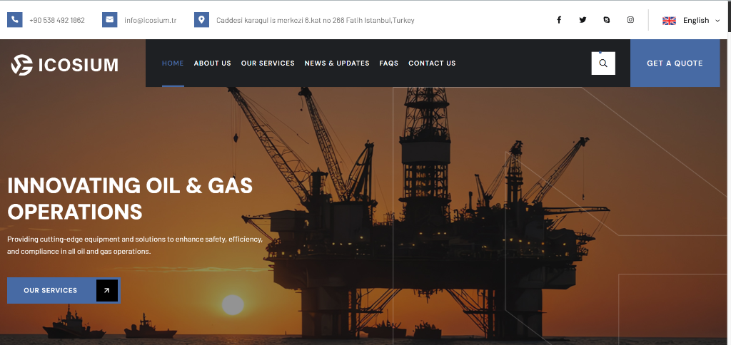 Icosium Oil & Gas Web Portal